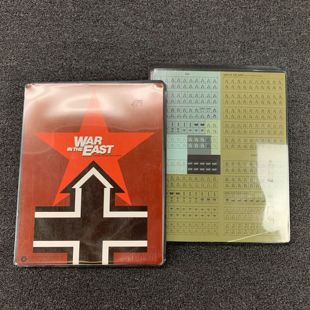 SPI Tray Game 1974 WAR In The EAST 1st Ed Russo-German Conflict (UNPUNCHED) Rare